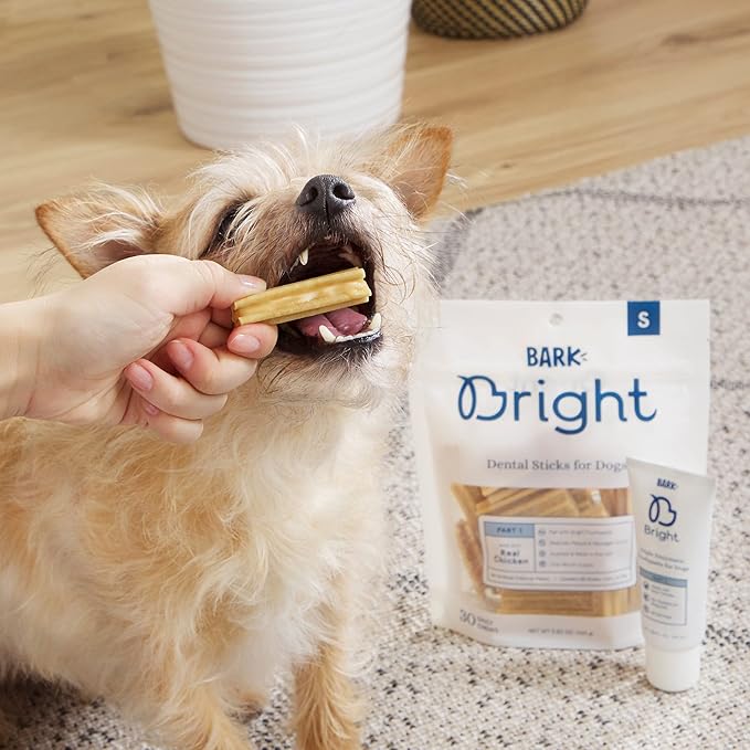 Bark Bright Dental Sticks for Small Dogs Chews, 5.82 oz, Count of 30