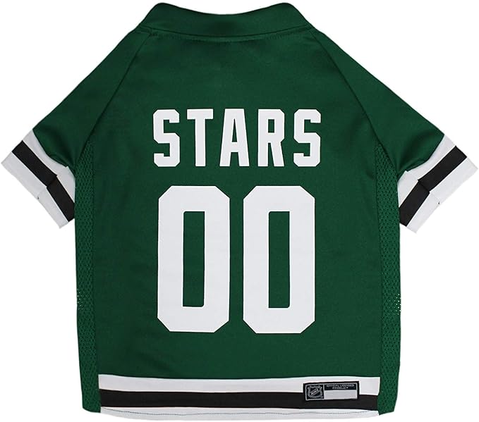 Pets First NHL Dallas Stars Jersey for Dogs & Cats, Small. - Let Your Pet Be A Real NHL Fan!