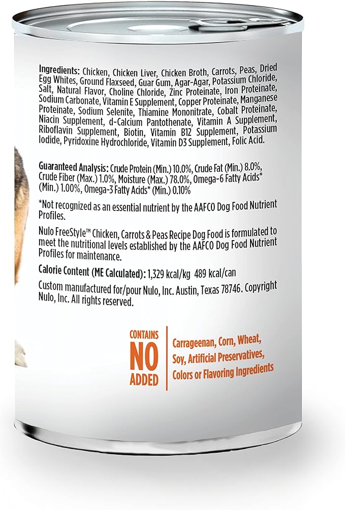 Nulo Grain Free Canned Wet Dog Food (13 oz, Chicken) - 12 Cans