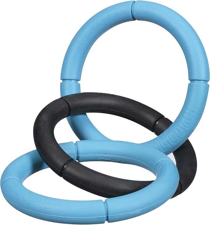 JW Pet Interactive Rubber Tug & Chew Toy Dog Toy, Large, Colors May Vary
