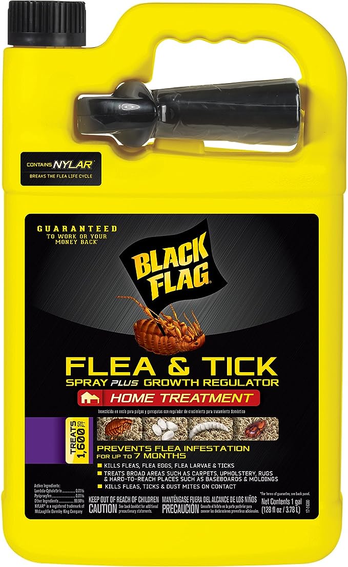 Black Flag 11093 B00PVN1ST8 Extreme Flea Killer Plus Growth Regulator RTU for Insects, 1-gal & Hot Shot Fogger with Odor Neutralizer, Kills Roaches, Ants, Spiders & Fleas