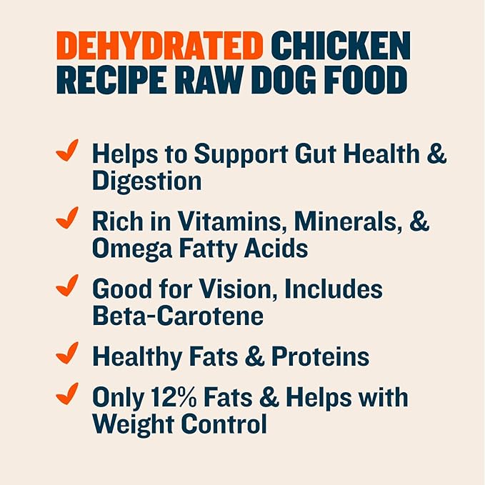 Bully Max Instant Fresh Wet Dog Food - Nutrient-Rich Dehydrated Raw Dog Food with Natural Chicken Recipe - 15 oz Pouch, Wet Dog Food Alternative - Makes 2.5 lbs. of Wet Food