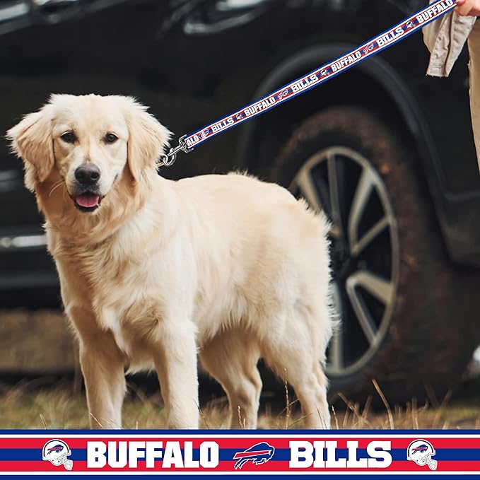 NFL PET Leash Buffalo Bills Dog Leash, Medium Football Team Leash for Dogs & Cats. A Shiny & Colorful Cat Leash & Dog Leash Licensed by The NFL