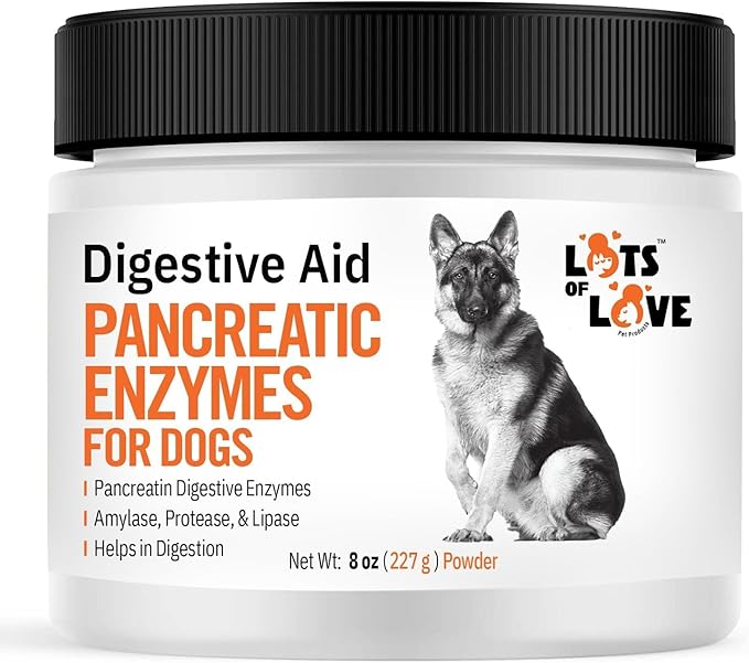 Pancreatic Digestive Enzymes for Dog & Cat (8 Oz Powder) - Thomas Labs Bio Case Earlier - Good Support for EPI - Lots of Love Pet Products