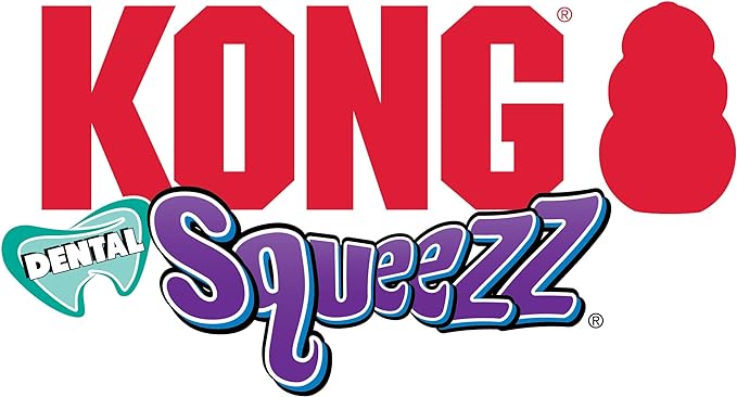 KONG Squeezz Dental Stick - Dog Toy for Cleaning Teeth - Flexible Chew Toy for Gentle & Mild Chewers - for Medium/Large Dogs