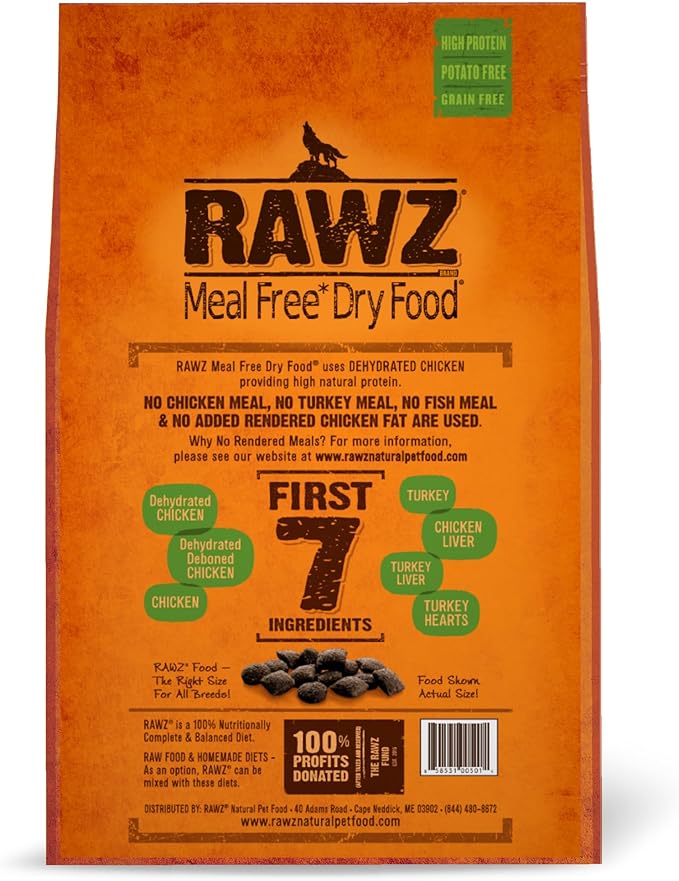 Rawz Meal Free Dry Dog Food (20 Pound (Pack of 1), Chicken & Turkey)