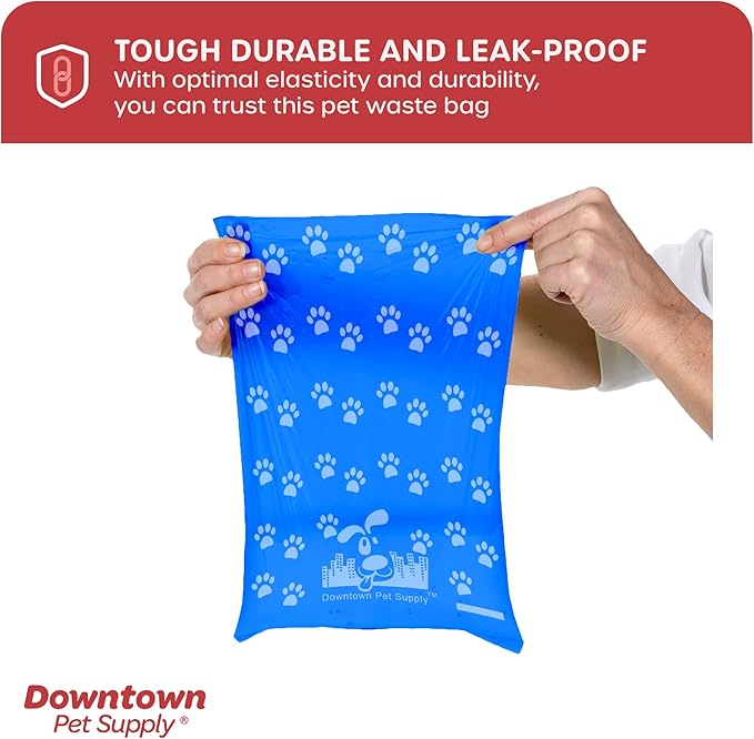 Downtown Pet Supply Dog Poop Bags (1000 CT - Rainbow Bags & 2 Dispensers) Waste Bag Dispenser Clips to Dog Leashes Bags & Dog Harnesses- Poop Scoop Bags are Leak-Proof Bags & Unscented