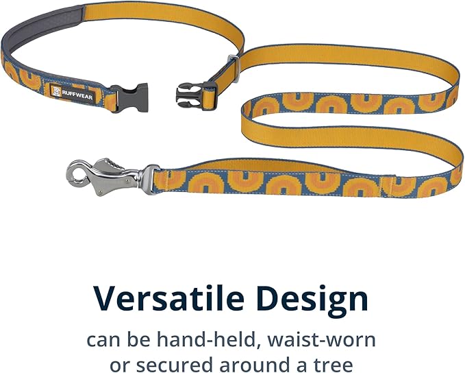 Ruffwear, Crag Dog Leash, Hand-Held or Waist-Worn Reflective with Traffic Handle, Canyon Oxbow