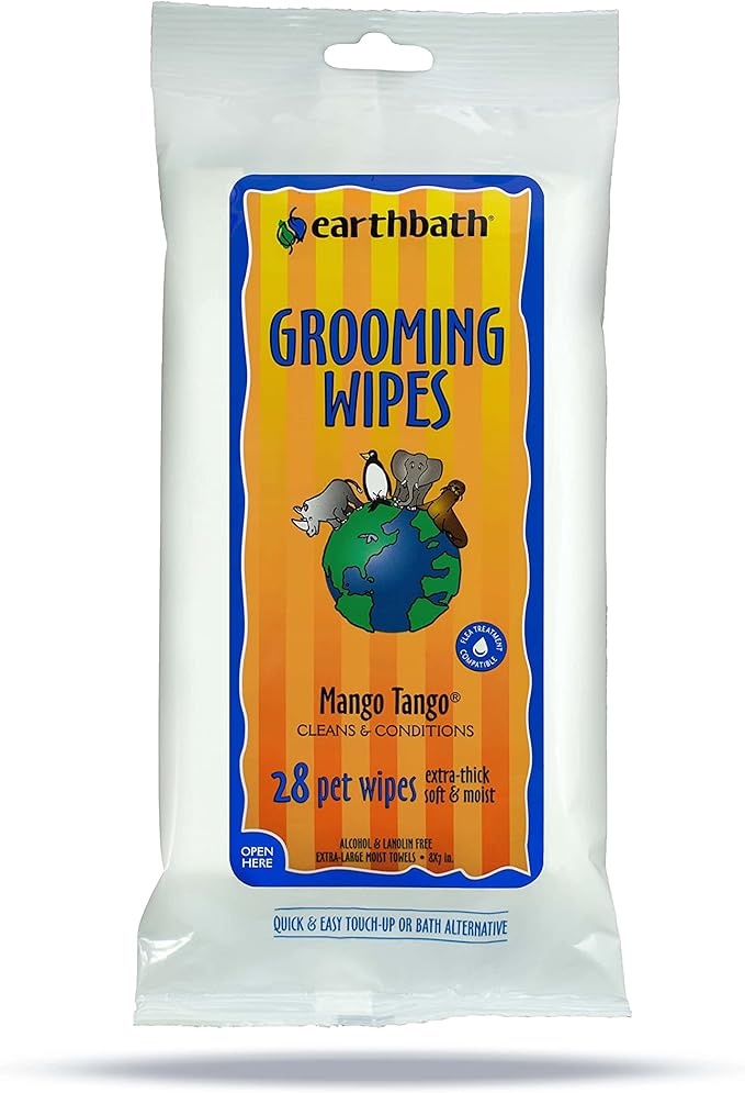Earthbath 28 Count Mango Tango Grooming Wipes