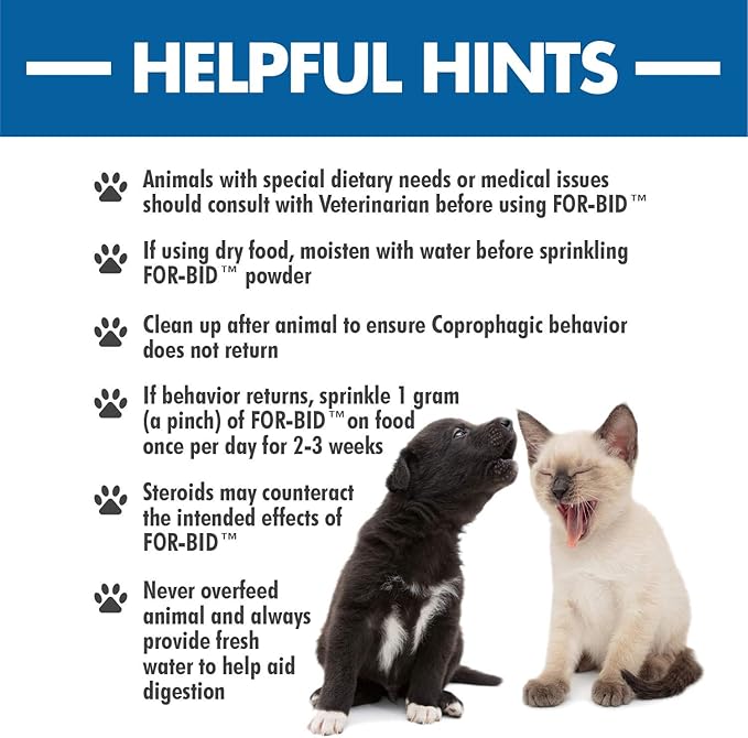 for Dogs and Cats | Stool Eating & Coprophagia Deterrent | Dog & Cat Food Powder Additive to Prevent Dogs from Eating Poop | Safe for Your Pets | Vet Recommended Formula for Anti-Coprophagia