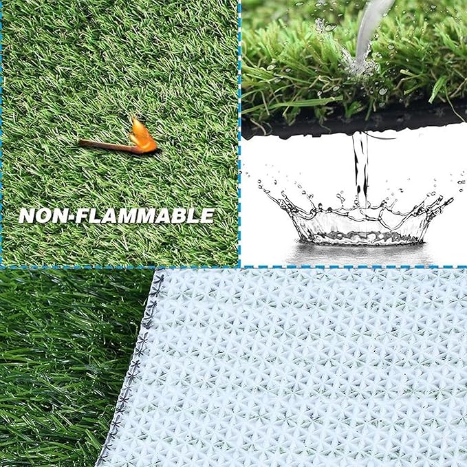51" x 40" Lawn Grass Synthetic Turf, Fake Grass Artificial Thick Pet Mat Faux Grass for Indoor/Outdoor Landscape
