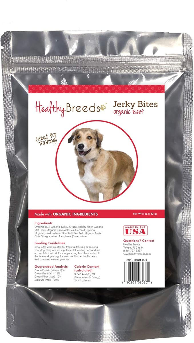 Healthy Breeds Mutt Jerky Bites Beef Recipe Dog Treats 5 oz
