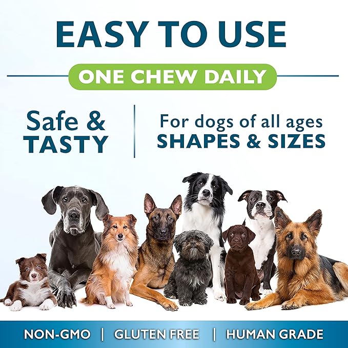 Dog Incontinence Support, Extra Strength Supplement for Dog Bladder Health, Organic Support for Dogs Leaking Urine, Promotes Dog Bladder Control, 30 Soft Chews