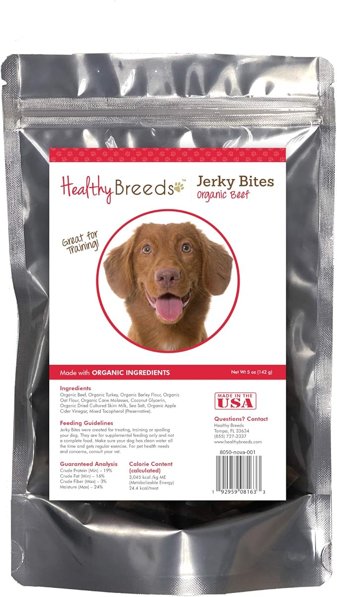 Healthy Breeds Nova Scotia Duck Tolling Retriever Jerky Bites Beef Recipe Dog Treats 5 oz