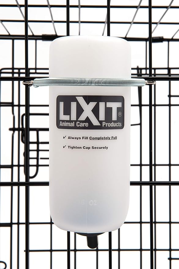 Lixit Wide Mouth Water Bottles for Large and Small Dogs (16oz Small Dog, White)