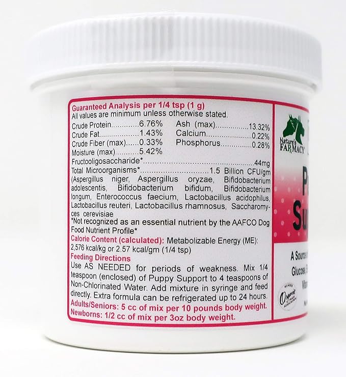 Dogzymes Fading Puppy Support Probiotics Prebiotics Enzymes Glucose Electrolytes Vitamins Minerals Mix 1 to 16 with Water (3 ounce)