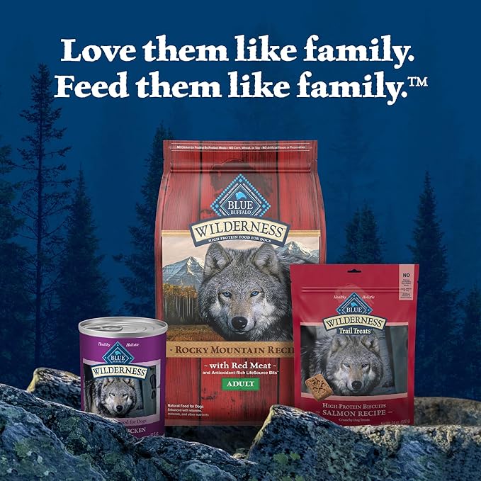 Blue Buffalo Wilderness High Protein, Natural Adult Wet Dog Food, Beef & Chicken Grill 12.5-oz cans (Pack of 12)