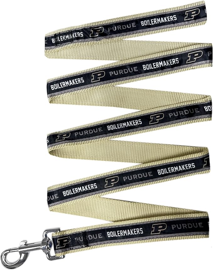 NCAA PET Leash, Small, Purdue Boilermakers, Dog Leash, Shiny & Colorful Leash for Dogs & Cats Licensed by The NCAA, New Version