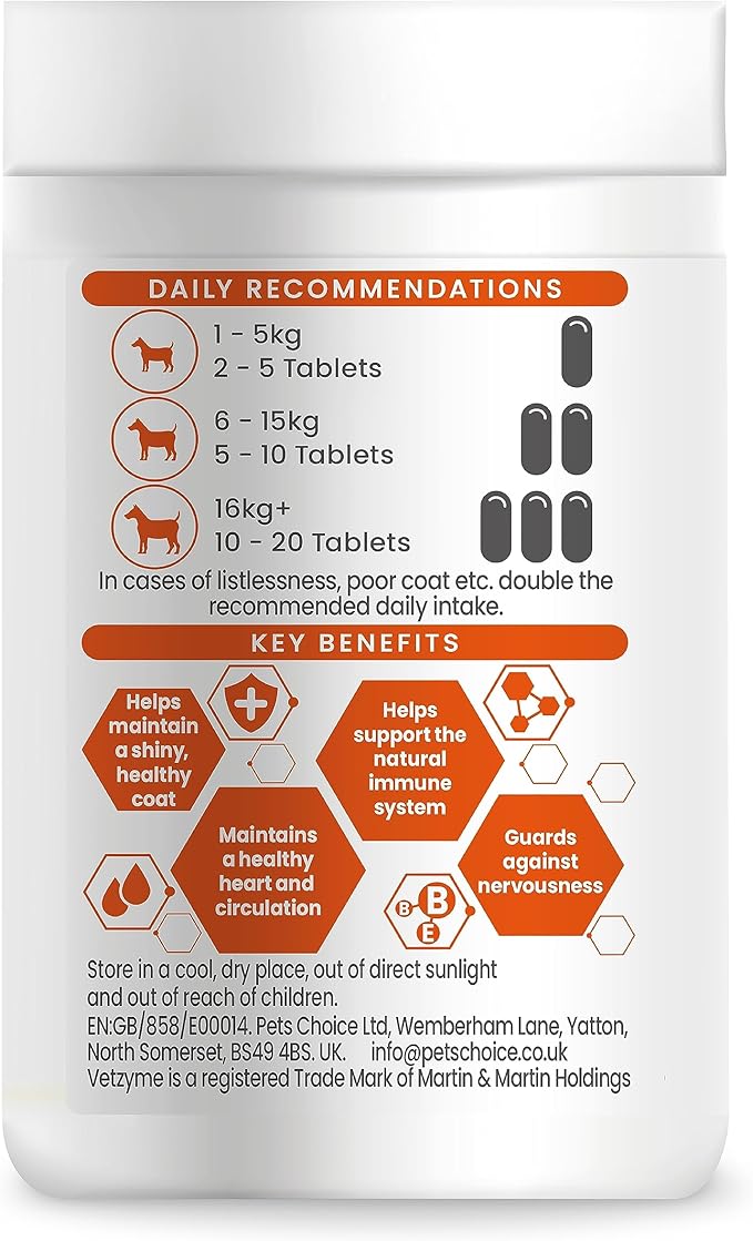 Garlic Health Supplement Tablets for Dogs, Healthy Heart, Vitality for Dogs, 240 Tablets
