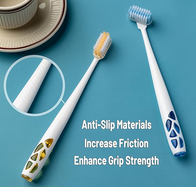 E.M&S.T by Emmeliestella Dog Toothbrush for Large Dogs, Pet Dental Care, Reduce Pets Teeth Plaque, Oral Hygiene, Deep Clean, Soft Bristles, 360 Rotating Brush Head, Removing Bad Breath Tartar, 3PCS