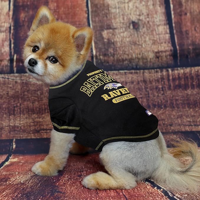 Pets First PET SHIRT for Dogs & Cats - NFL BALTIMORE RAVENS Dog T-Shirt, Medium. - Cutest Pet Tee Shirt for the real sporty pup