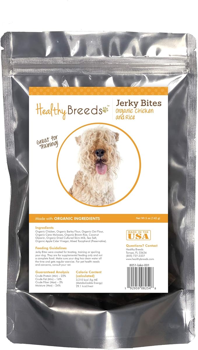 Healthy Breeds Lakeland Terrier Jerky Bites Chicken & Rice Recipe Dog Treats 5 oz