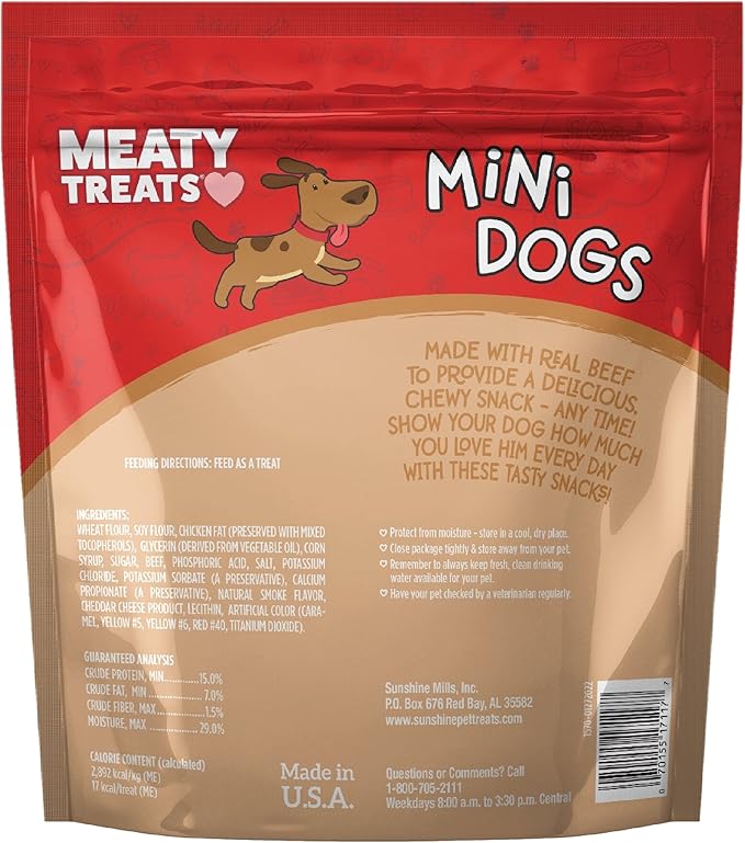 Mini Dogs Beef & Cheese Flavor Soft & Chewy Dog Treats, 25-oz.