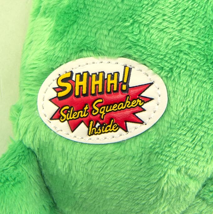 goDog Flips Gator-Monkey Silent Squeak Plush Dog Toy, Chew Guard Technology - Green, Large