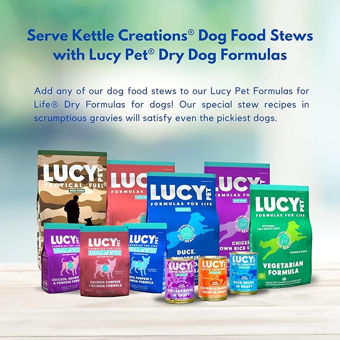 Lucy Pet Products Kettle Creations Duck Dog Stew Recipe in Gravy 12.5oz, 12 Count (Pack of 1)
