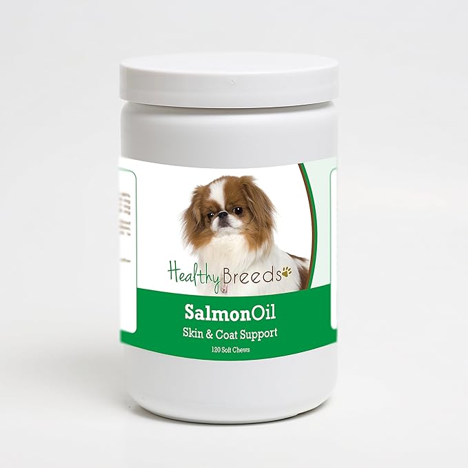 Healthy Breeds Japanese Chin Salmon Oil Soft Chews 120 Count