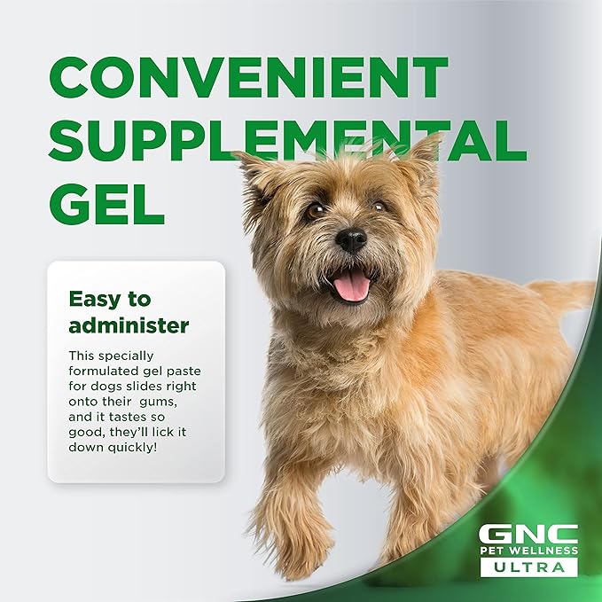 GNC Pets Ultra Multivitamin Gel/Paste, All Dogs, Malt Flavor, 5-oz Tube | Pet Multivitamin Gel for Dogs in Malt Flavor | Daily Supplement for Dogs | Made in The USA FF14375