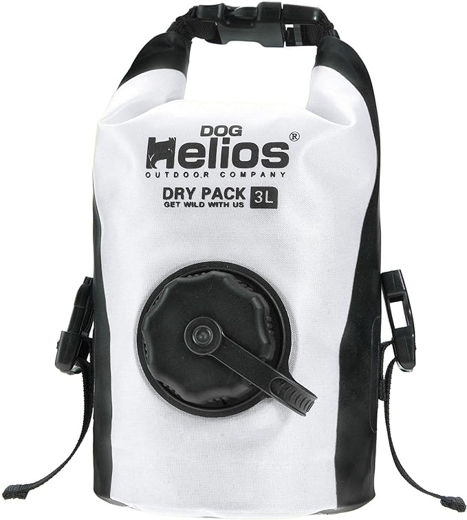 Dog Helios 'Grazer' Waterproof Outdoor Travel Dry Food Dispenser Bag, 3L, White