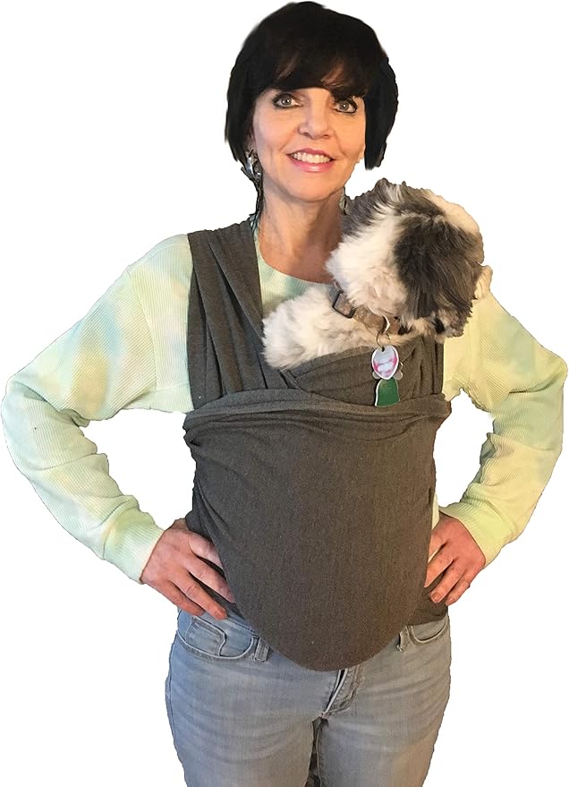 Pet Carrier Sling | Front | Adjustable Hands Free Front Facing Dog Pouch | Relieves Your Pet's Anxiety and Stress (Blue)