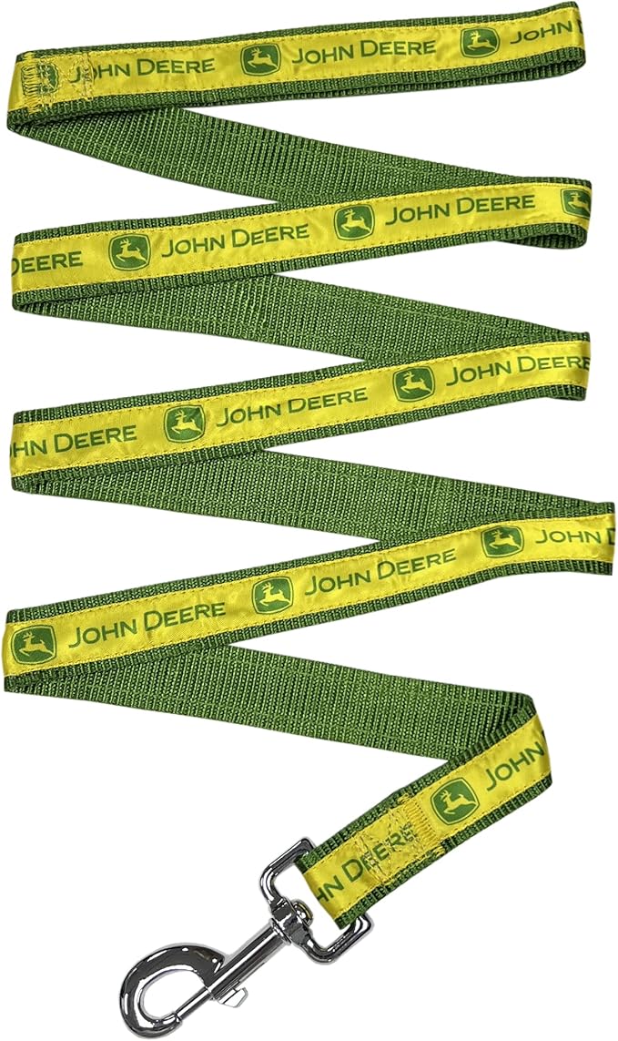 John Deere Pet Leash. Licensed Dog Leash, Small Leash for Dogs & Cats. A Shiny & Colorful Dog & Cat Leash Licensed by John Deere for All The Farmers, Contractors & Fans of John Deere Tools