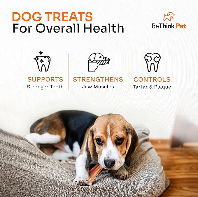Premium Odor-Free Bully Sticks for Dogs - 2 pcs Beef Flavored Natural Dog Chews & Treats