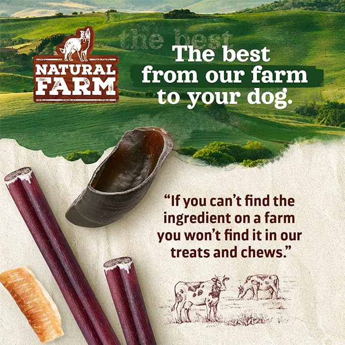Natural Farm Chicken Stuffed Collagen Chews for Dogs (4-5 Inch, 10 Pack), Rawhide-Free Collagen Sticks, Odor-Free Natural Dog Chews, Long Lasting Treats for Small, Medium Dogs