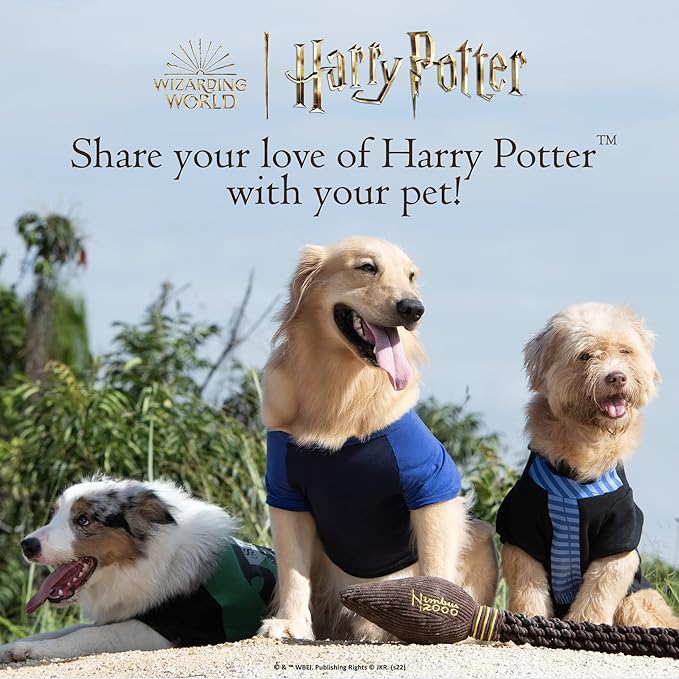 Harry Potter Hufflepuff Pet T-Shirt in Size Extra Small | XS Dog T-Shirt, Harry Potter Dog Shirt | Harry Potter Dog Apparel & Accessories for Hogwarts Houses, Hufflepuff, (FF18873),Yellow