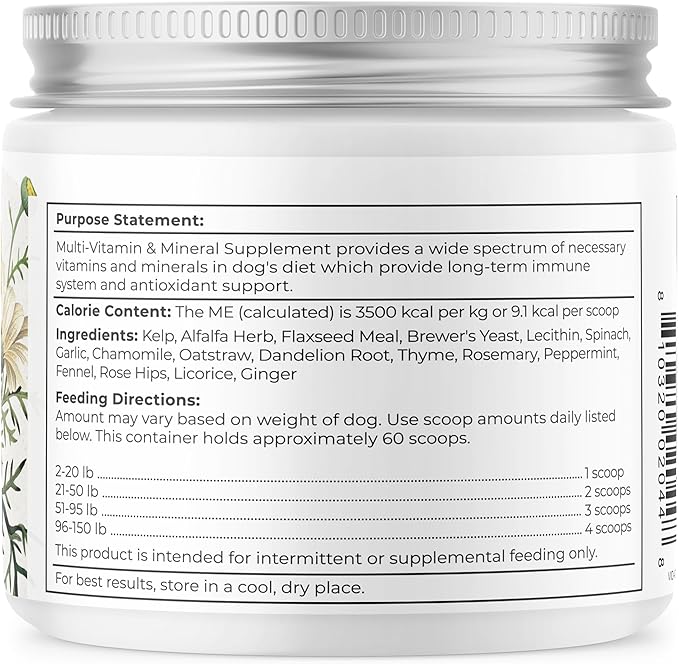 Dr. Harvey's Herbal Multi-Vitamin and Mineral Supplement for Dogs (7 Ounces)