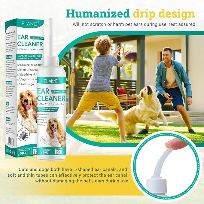 Dog Ear Cleaner, Removal Ear Powder for Pets Dog Ear Yeast Infection Treatment for Puppy Cats Dogs Cleans & Remove Odors