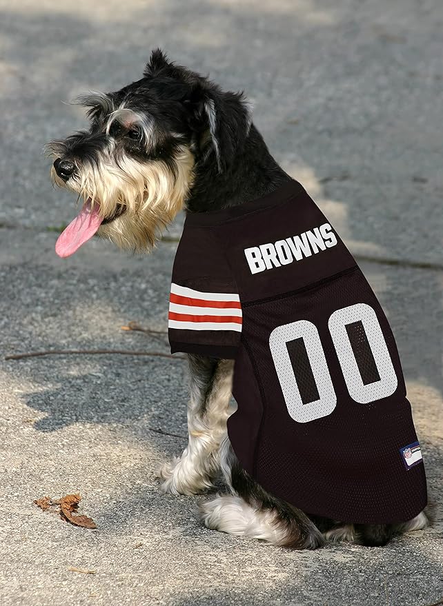 NFL Cleveland Browns Dog Jersey, Size: Large. Best Football Jersey Costume for Dogs & Cats. Licensed Jersey Shirt