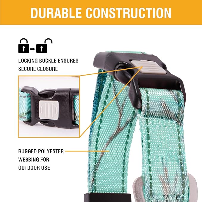 Browning Classic Webbing Collar Realtree Seaglass Small Teal