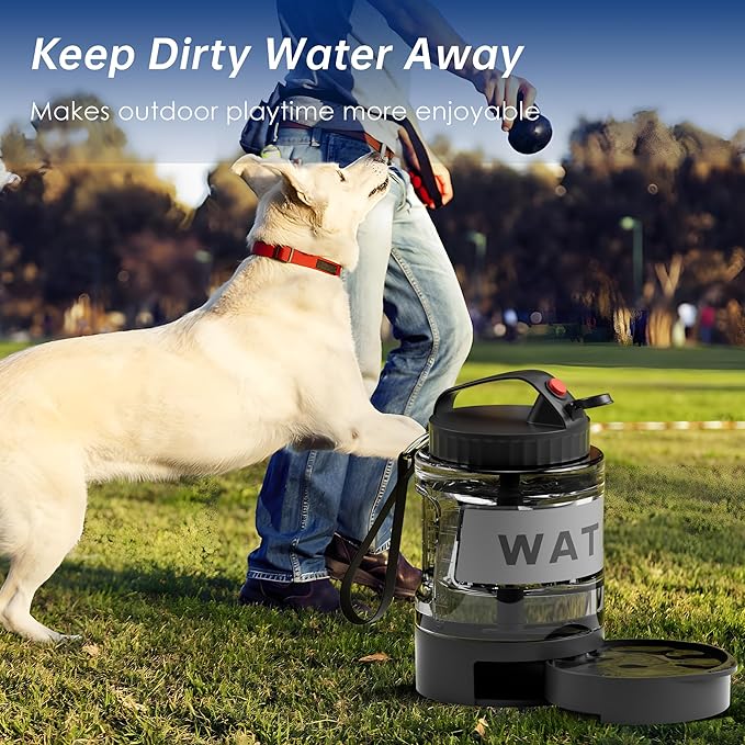 77oz Dog Water Bottle,Dog Camping Essentials Large Dog Water Bowl Dispenser with Pull-Out Drinking Bowl,Portable Travel Water for Dog, Dog Beach Accessories,Camping with Dogs Must Haves,Bpa Free