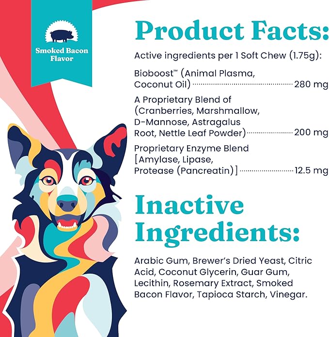 Solid Gold Cranberry Supplement for Dogs for Urinary Tract Health - Berry Balance w/Bioboost UTI + Bladder + Kidney Support for Dogs of All Life Stages w/Antioxidants - Cranberry Chews - 120 Count