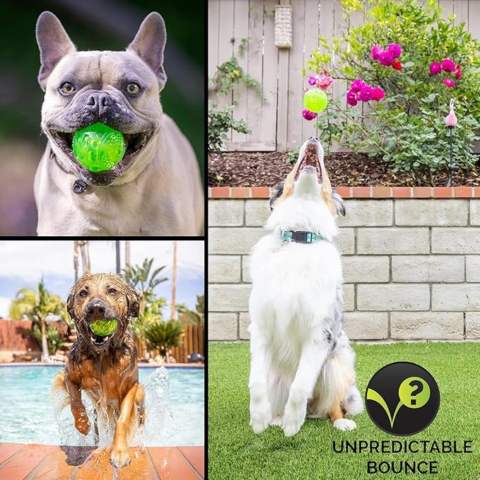 Hyper Pet DuraSqueak Dog Ball Dog Toys (Interactive Dog Toys that Float & Squeak) Squeaky Dog Toys & Dog Balls for Playing, Fetching & Retrieving-Great Alternative to Traditional Dog Tennis Balls-3.5"