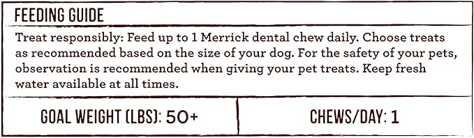 Merrick Fresh Kisses Natural Dental Chews Infused With Coconut And Botanical Oils For Large Dogs Over 50 Lbs - 22 ct. Box