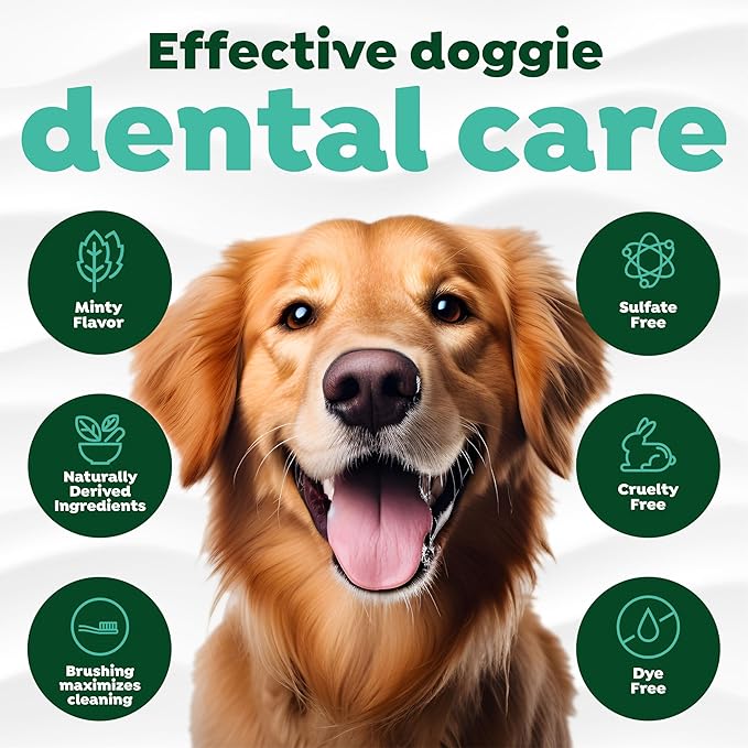 TropiClean Fresh Breath Dog Oral Care Kit for Large Dogs | Total Care System for Plaque & Tartar Control | Dog Tooth Brushing Kit for Large Dogs