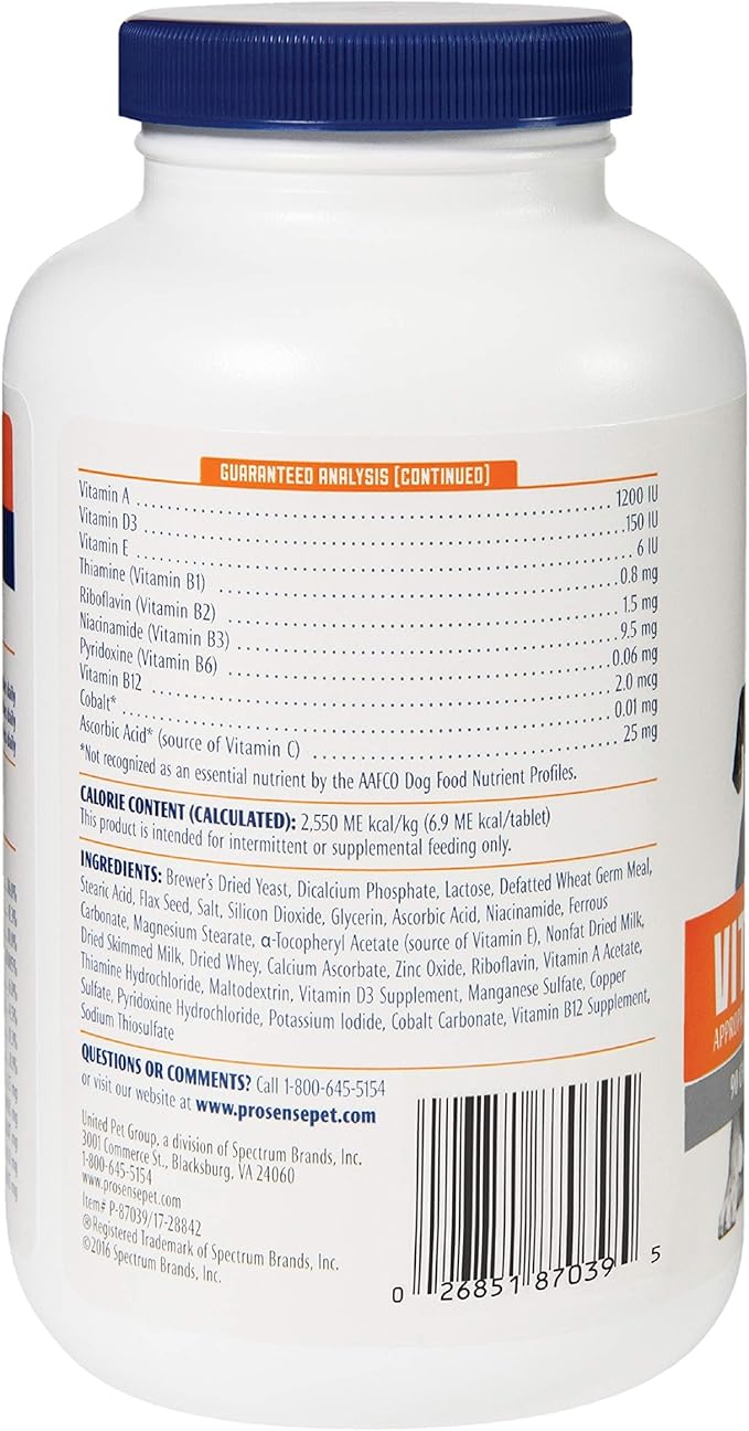 Pro-Sense Vitamin Solutions Chewable Tablets for Dogs