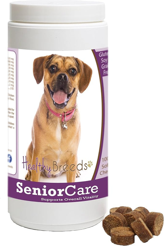 Healthy Breeds Puggle Senior Dog Care Soft Chews 100 Count