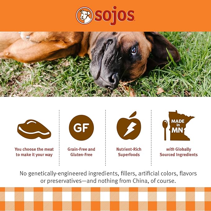 Sojos Mix-A-Meal Fruit & Veggie Pre-Mix Grain-Free Dog Food, 8 Pound Bag