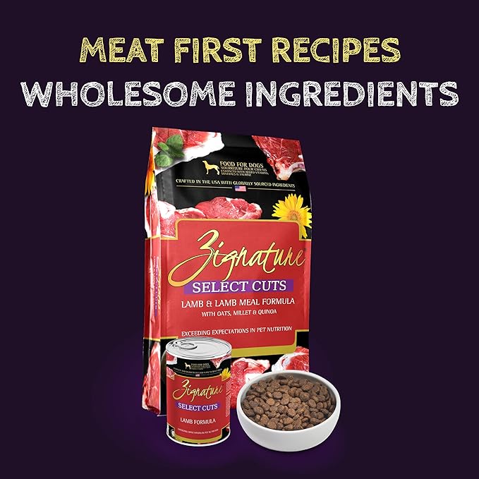 Zignature Select Cuts Lamb Formula Dry Dog Food 4lb